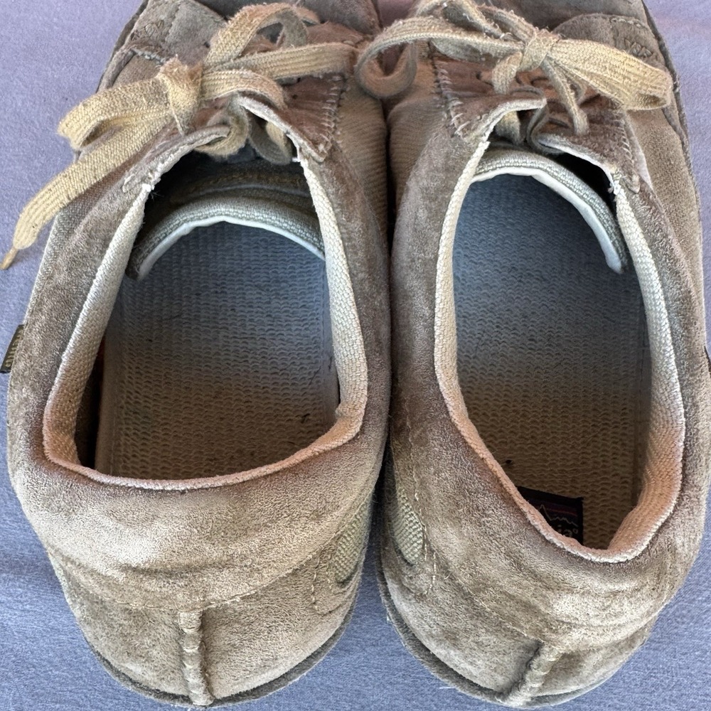 Size 13 - Patagonia Olulu Men's Hiking Shoes Sage Khaki Leather Hemp Low Top - Picture 7 of 11